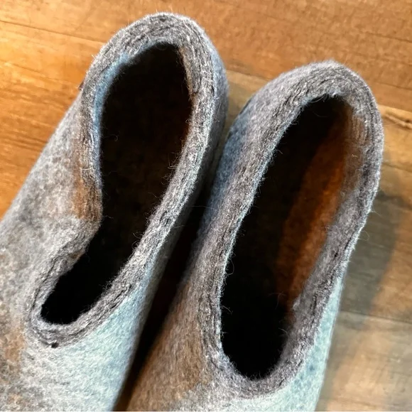 Glerups Wool Slip-On Slippers with Leather Sole - Picture 10 of 13